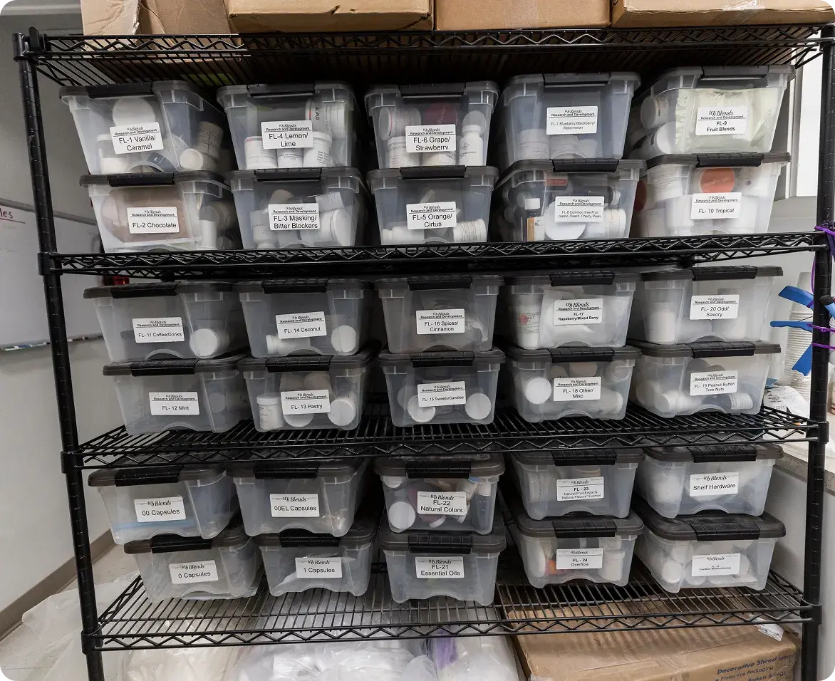 supplement ingredient sample storage 1